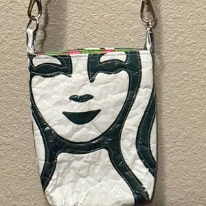 Handmade Starbucks siren logo Crossbody Purse Bag With Leather Strap